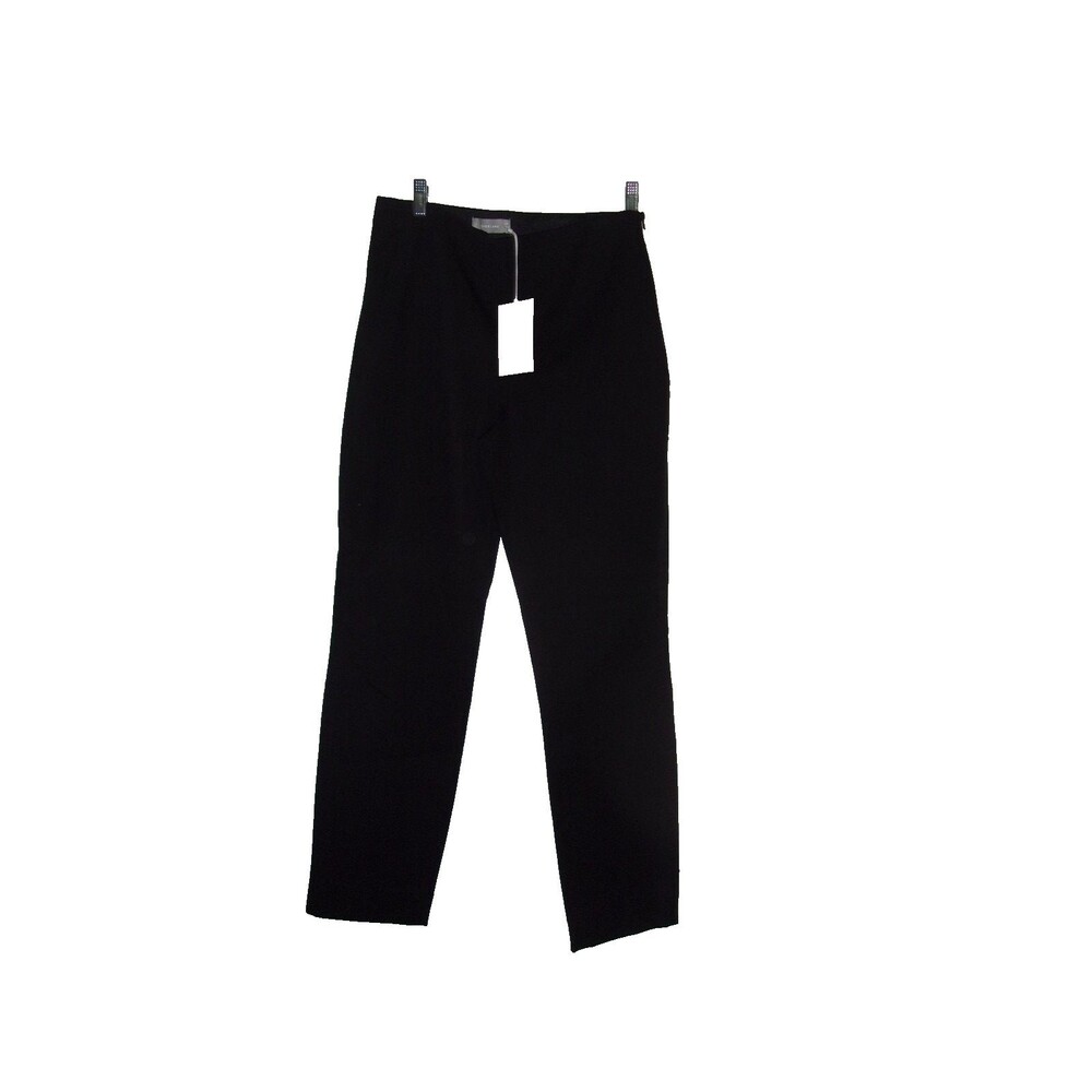 Everlane Black Work Pants Sz. 12 Cotton Elastane Stretch Side Zipper Cropped New